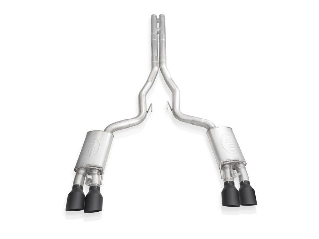 STAINLESS WORKS "REDLINE SERIES" Cat-Back Exhaust & H-Pipe w/ Black-Out Tips, FACTORY CONNECT (2020 Mustang Shelby GT500)