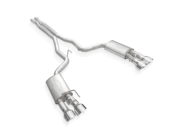 STAINLESS WORKS "LEGEND SERIES" Cat-Back Exhaust & X-Pipe w/ Polished Tips, FACTORY CONNECT (2020 Mustang Shelby GT500) - Click Image to Close