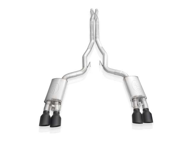 STAINLESS WORKS "REDLINE SERIES" Cat-Back Exhaust & X-Pipe w/ Black-Out Tips, FACTORY CONNECT (2020 Mustang Shelby GT500)