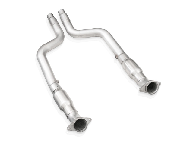 STAINLESS WORKS Mid-Pipes w/ Catalytic Converters, 3", FACTORY CONNECT (2015-2021 Challenger & Charger 6.4L HEMI & 6.2L Hellcat) - Click Image to Close