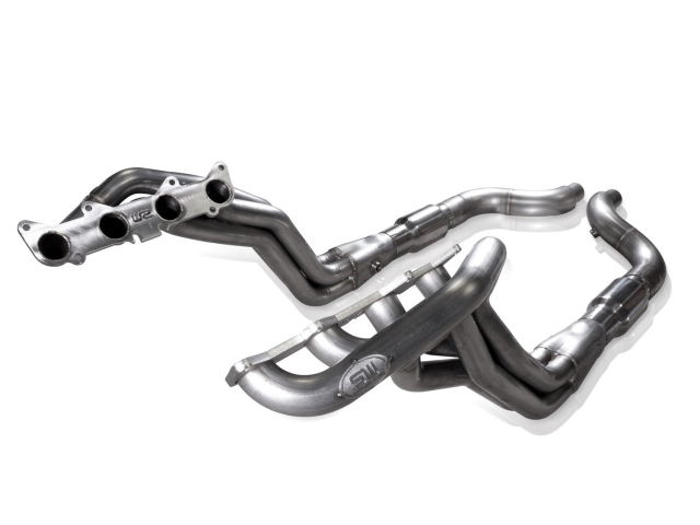 STAINLESS WORKS Long Tube Headers & Connection Pipes w/ Catalytic Converters, 2" x 3", FACTORY CONNECT (2015-2018 Mustang GT)
