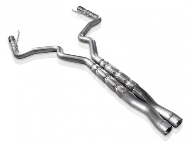 STAINLESS WORKS Retro Chambered Exhaust, Factory Connect, 3" (2015-2017 Mustang GT) - Click Image to Close