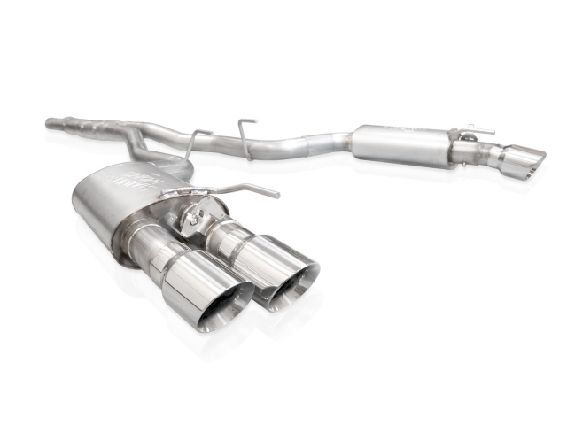 STAINLESS WORKS REDLINE SERIES Cat-Back Exhaust w/ X-Pipe & Chrome Quad Tips, PERFORMANCE CONNECT (2024 Ford Mustang GT)