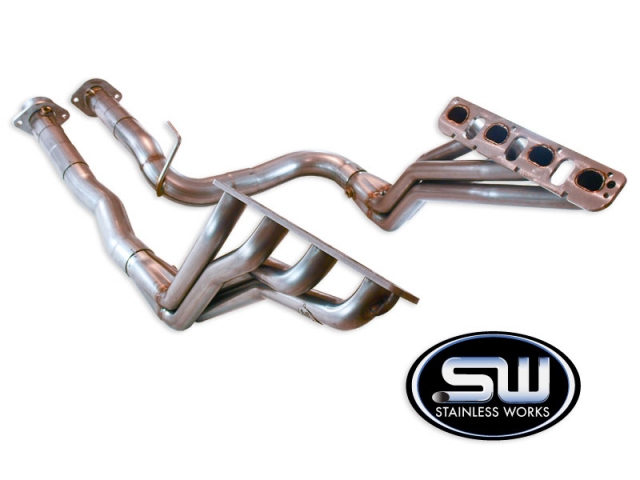 Stainless Works Long Tube Headers & Lead-Pipes w/ Catalytic Converters, Factory Connect, 1-7/8" x 3" (2006-2010 Grand Cherokee 5.7L HEMI & SRT-8) - Click Image to Close