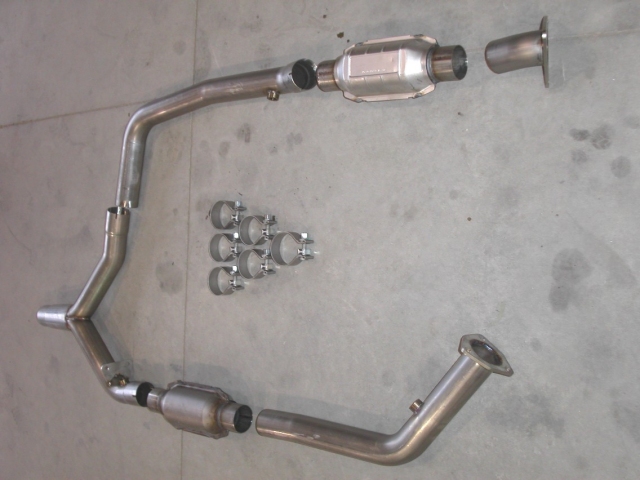 Stainless Works Y-Pipe w/ Catalytic Converters, Factory Connect, 2-1/2" (2000-2002 Camaro & Firebird LS1) - Click Image to Close