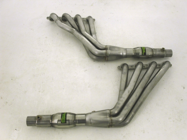 Stainless Works Long Tube Headers & Lead Pipes w/ Catalytic Converters, Factory Connect, 1-7/8" x 3" (2010-2015 Camaro SS, ZL1 & 1LE) - Click Image to Close