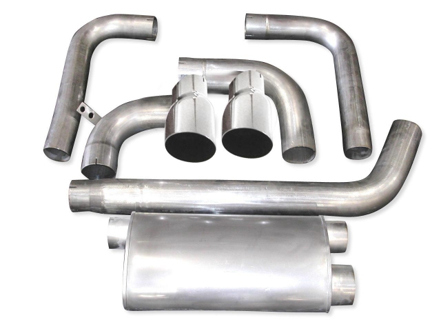 Stainless Works Transverse Turbo Exhaust w/ Slash Cut Tips, Factory Connect, 3" (1993-2002 Camaro & Firebird) - Click Image to Close