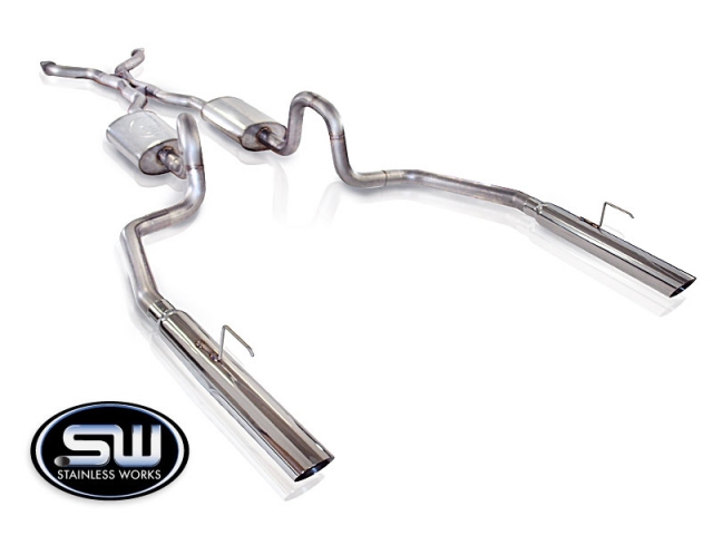 Stainless Works Turbo S-Tube Exhaust, Factory Connect, 2-1/2" (2003-2004 Crown Victoria & Grand Marquis) - Click Image to Close