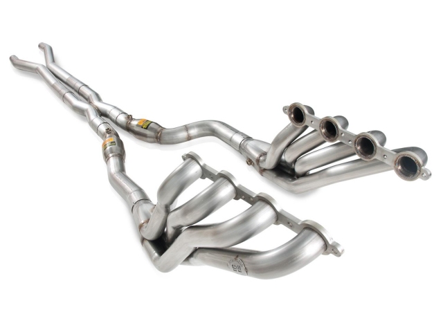 Stainless Works Long Tube Headers & Lead Pipes w/ Catalytic Converters, Factory Connect, 2" x 3" (2009-2015 CTS-V) - Click Image to Close
