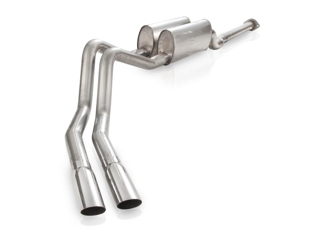 Stainless Works Smooth Tube Exhaust, Factory Connect, 3", Behind Passenger Rear Tire (2011-2014 F-150 5.0L) - Click Image to Close