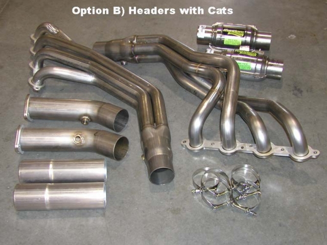 Stainless Works Long Tube Headers & Lead Pipes w/ Catalytic Converters, Factory Connect, 1-3/4" x 3" (2005-2006 GTO)