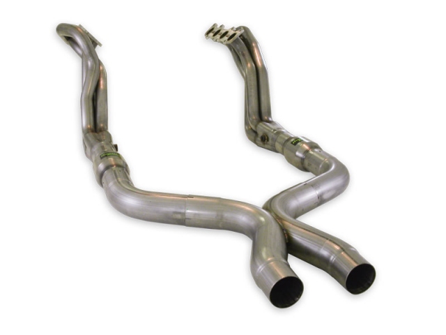 Stainless Works Long Tube Headers & X-Pipe w/ Catalytic Converters, Factory Connect, 1-7/8" x 3" (2011-2014 Mustang GT) - Click Image to Close