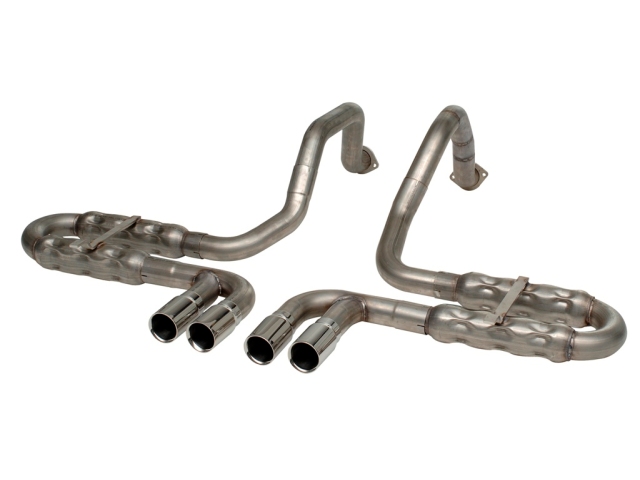 Stainless Works Chambered Round Exhaust w/ Quad Straight Cut Tips, Factory Connect, 2-1/2" (1997-2004 Corvette & Z06) - Click Image to Close