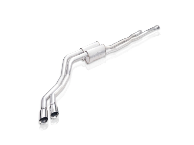 STAINLESS WORKS "REDLINE SERIES" Cat-Back Exhaust w/ Polished Tips, 3", FACTORY CONNECT (2014-2020 Tundra 5.7L V8) - Click Image to Close