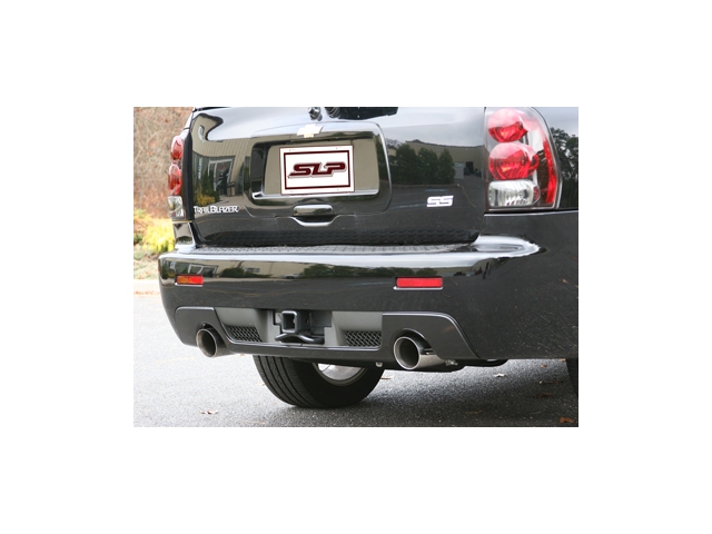 SLP Powerflo Dual Exhaust w/ Rear Fascia Panel, Unpainted (2006-2009 Trailblazer SS)