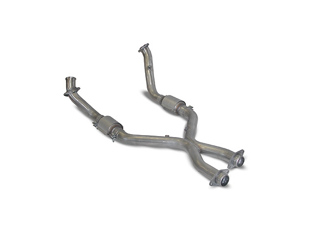 SLP PowerFlo-X Crossover X-Pipe w/ Catalytic Converters (1999-2004 Mustang GT) - Click Image to Close