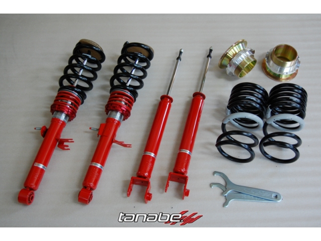 tanabe SUSTEC PRO COMFORT-R Coilovers, 0.5"-3.125" Front & 0.125"-1.5" Rear (2007-2008 Infiniti G35 & 2008-2013 G37)