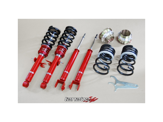 tanabe SUSTEC PRO COMFORT-R Coilovers, +0.25"-1.75" Front & 0.0"-1.5" Rear (2009-2015 Nissan 370Z)