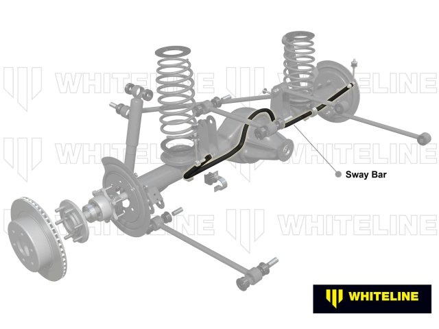 WHITELINE Heavy Duty Sway Bar, 27mm Rear, Adjustable (2005-2014 Mustang GT, Shelby GT350 & Shelby GT500)