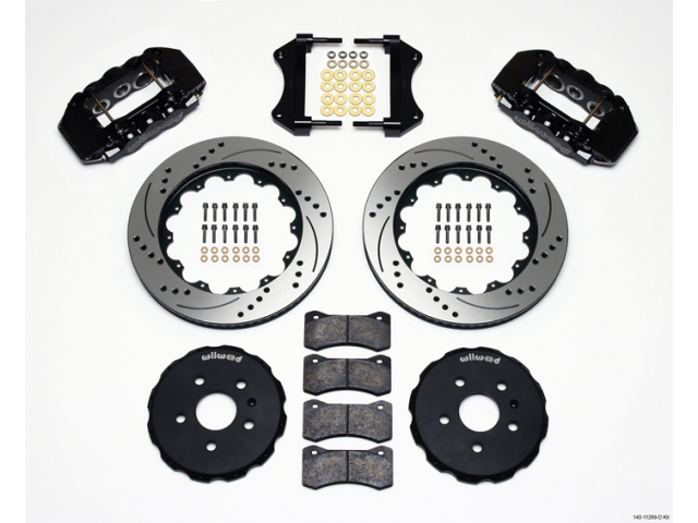 wilwood W6A Big Brake Front Kit, Drilled & Slotted, Black (2010-2013 Camaro SS) - Click Image to Close