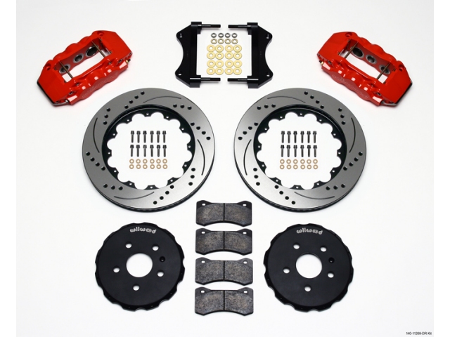 wilwood W6A Big Brake Front Kit, Drilled & Slotted, Red (2010-2013 Camaro SS) - Click Image to Close