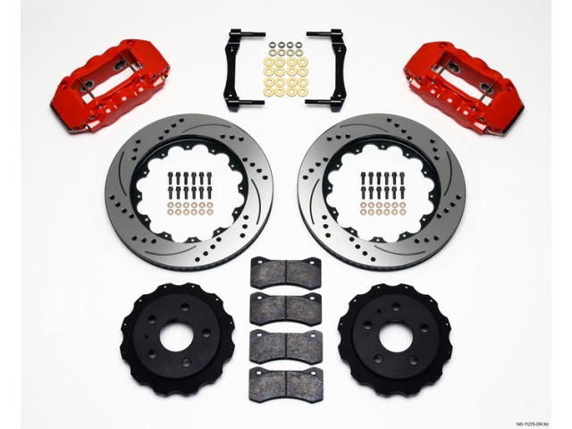 wilwood W4A Big Brake Rear Kit, Drilled & Slotted, Red (2010-2013 Camaro SS)