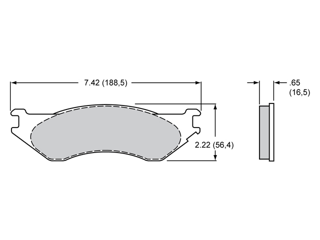 wilwood ProMatrix Brake Pads, Front & Rear [D702] (1999-2003 F-150 SVT Lightning)