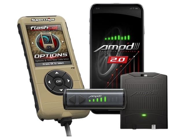 Superchips flashcal F5 + amp'd 2.0 (2007-2022 Jeep Wrangler JK & JKU)
